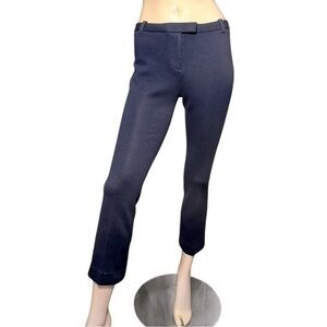 Tory Burch Women’s 0 Navy Blue Wool Blend Sweater Knit Mid Rise Trousers Pants